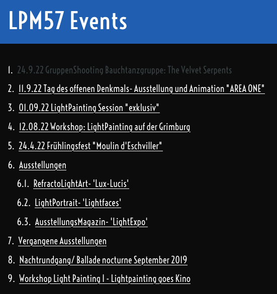 LPM57 Events Veranstaltungen